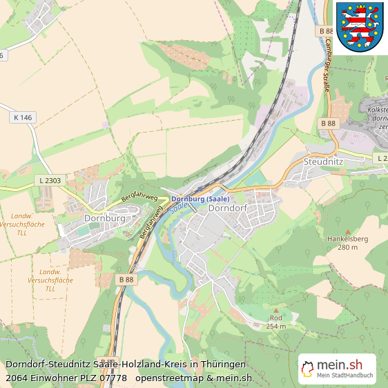Dorndorf-Steudnitz  Lageplan